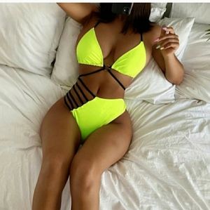 Lime green bikini